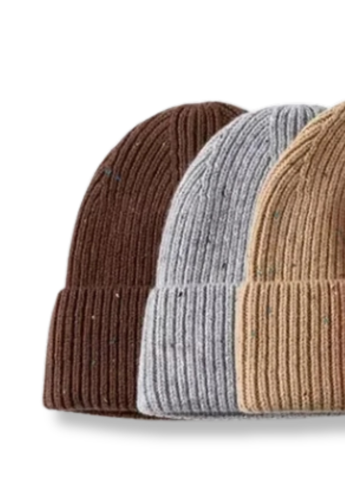 100% Wool Confetti Beanie - Camel