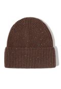 100% Wool Confetti Beanie - Chocolate