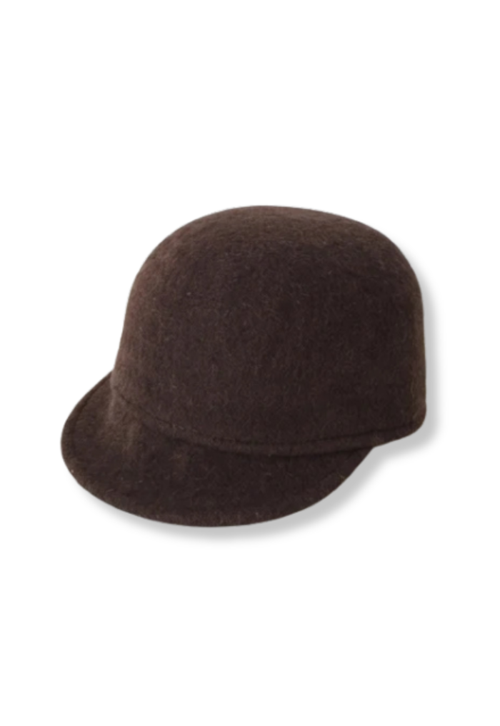 100% Wool Dome Cap - Chocolate