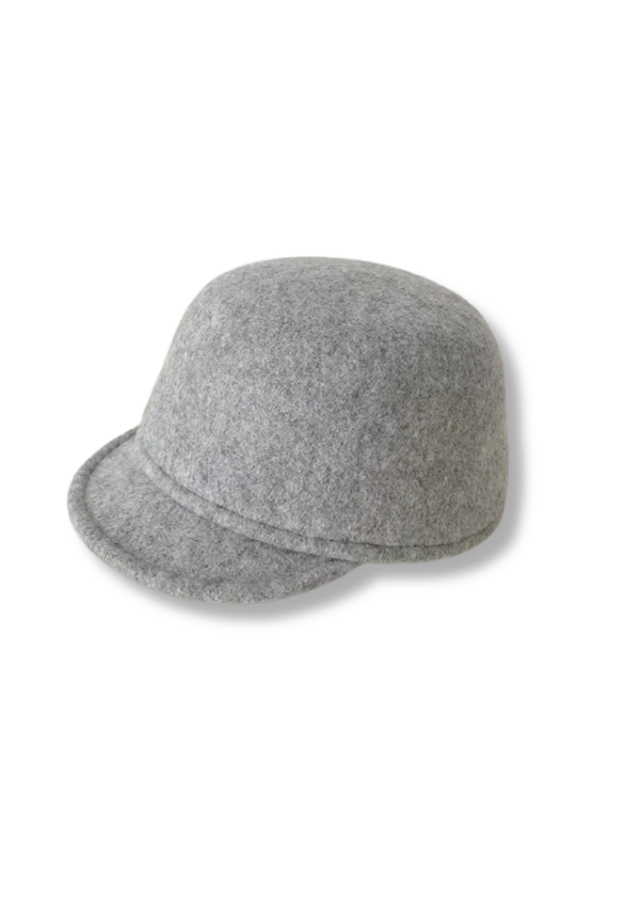100% Wool Dome Cap - Grey
