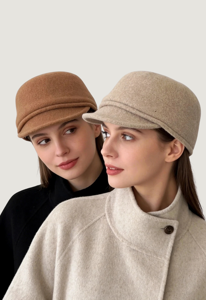 100% Wool Dome Cap - Grey