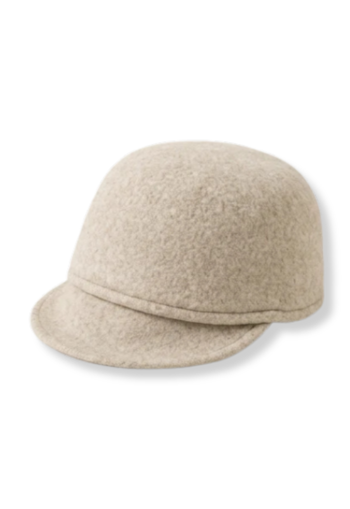 100% Wool Dome Cap - Ivory