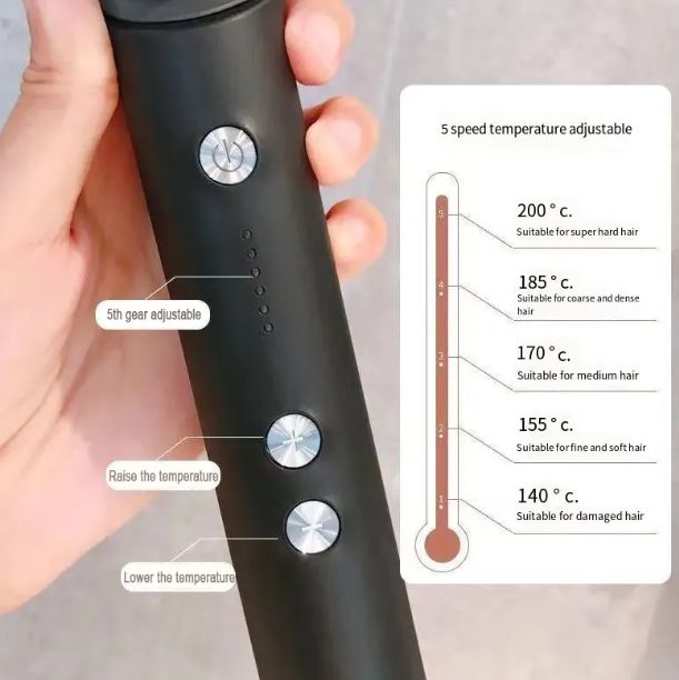 2 in 1 Hair Straightener Hot Comb Curling Tong Dual Purpose Electric Hair Brush