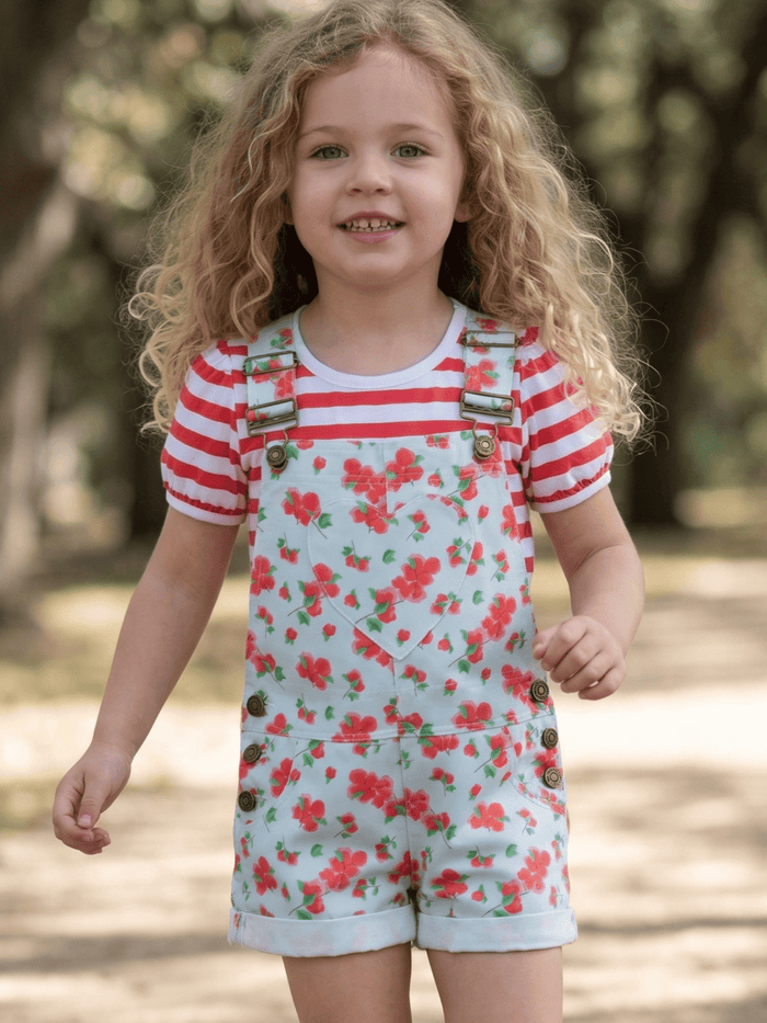 Bougainvillea Heart Overall Set - Sugar Bee Clothing