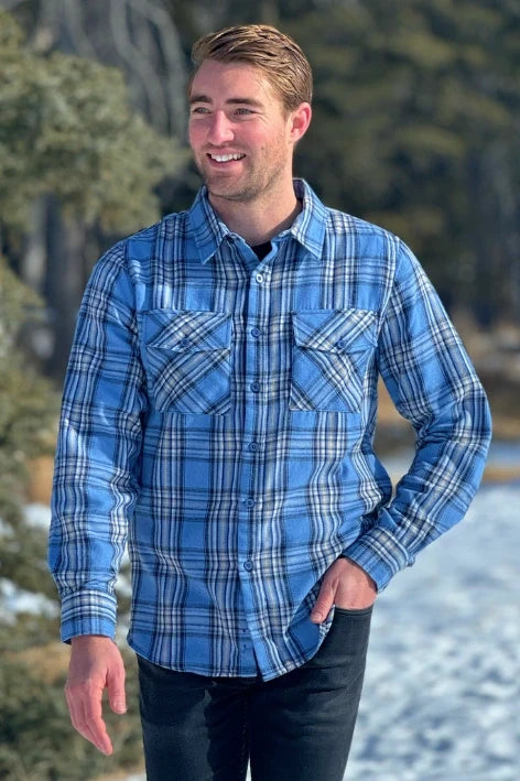 312 Men's Sky Blue Flannel Shirt