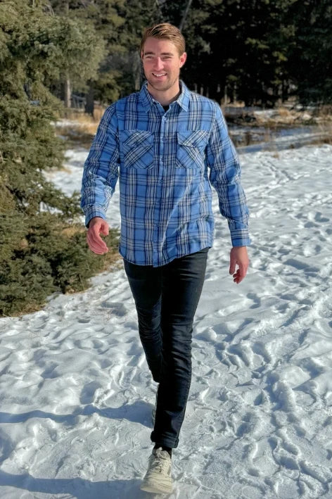 312 Men's Sky Blue Flannel Shirt