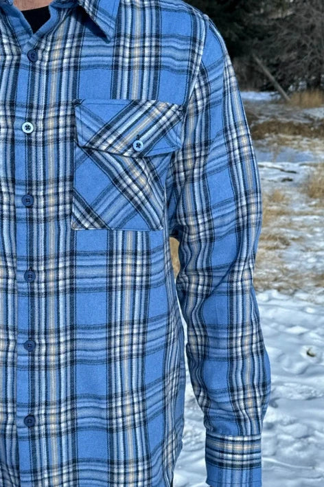 312 Men's Sky Blue Flannel Shirt