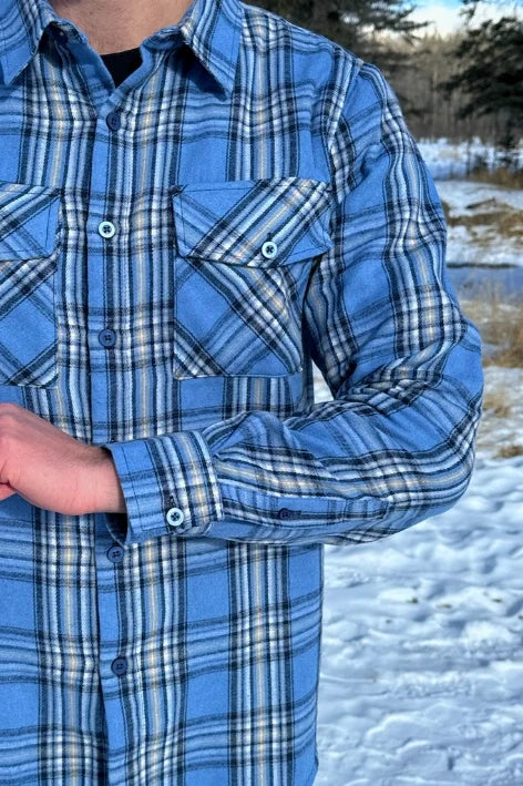 312 Men's Sky Blue Flannel Shirt
