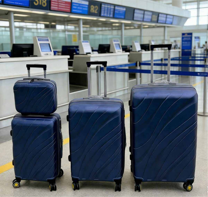 4-Piece ABS Luggage Set Hard Shell Travel Suitcase