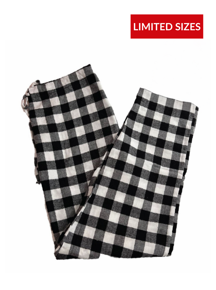 501 / Flannel Lounge Pants in Black & White Buffalo Check