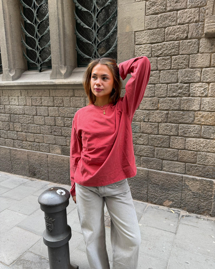 MYNTE WASHED TEE - WINE RED