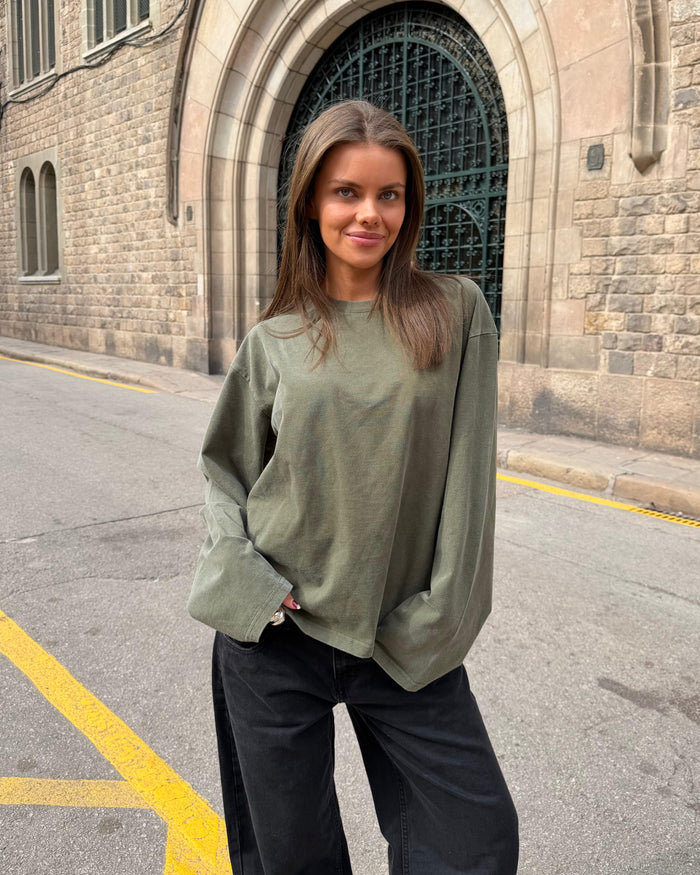 MYNTE WASHED TEE - ARMY