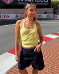 LINE HALTERNECK TOP - BUTTER YELLOW