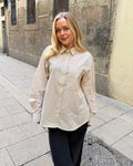 NEO BOXFIT SHIRT - SAND/BROWN CHECK