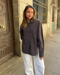 NEO BOXFIT SHIRT - DK BROWN CHECK
