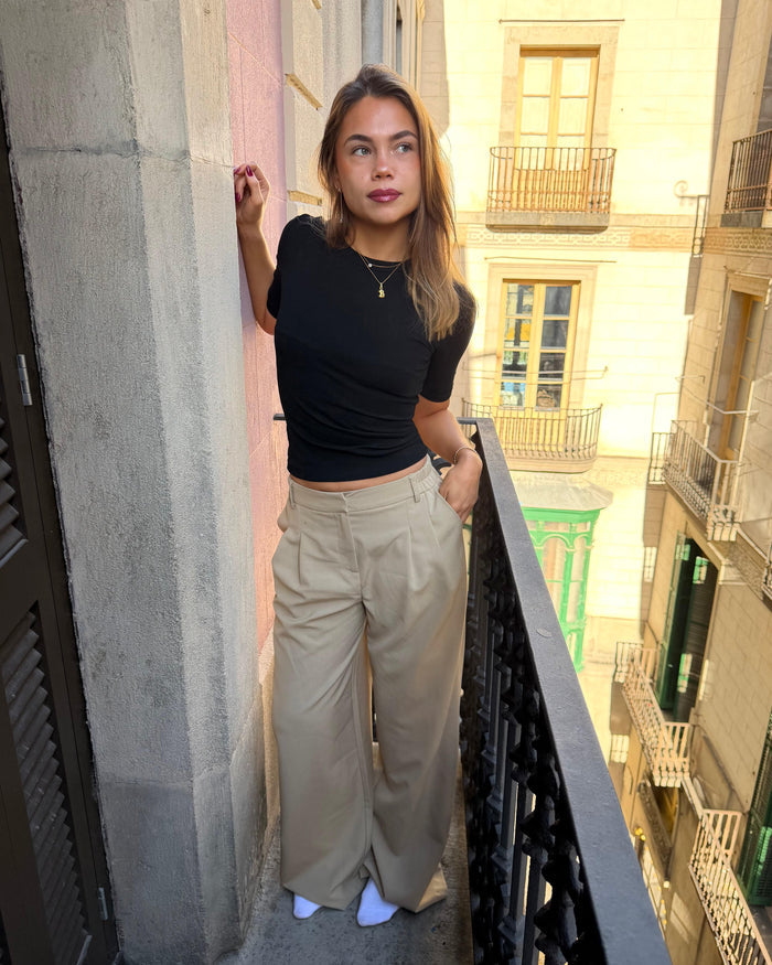 AIA BAGGY SUIT PANT - SAND