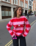 DAGMAR STRIPE TEE - PINK/WHITE