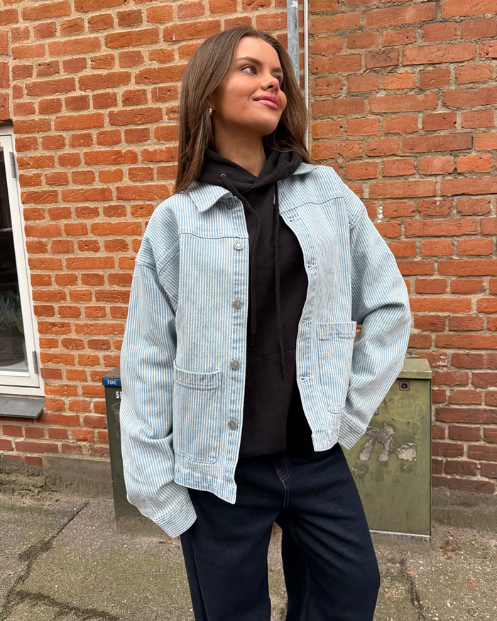 SIA DENIM JACKET - LIGHT STRIPE