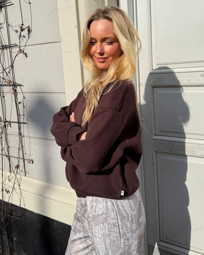 OVERSIZED SWEATSHIRT - BROWN