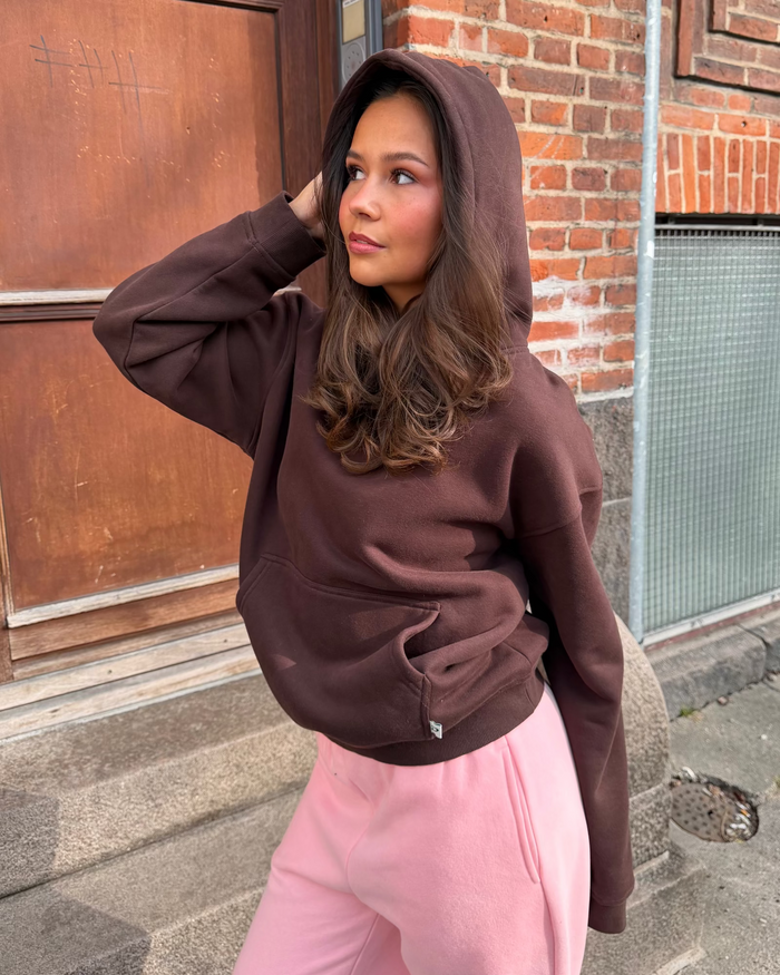 OVERSIZED HOODIE - BROWN