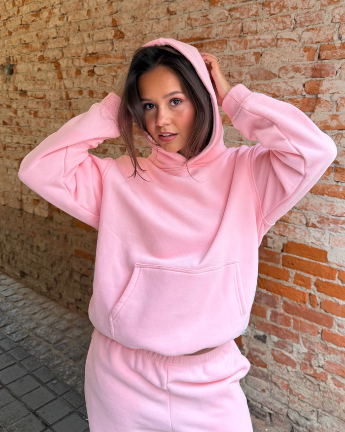 OVERSIZED HOODIE - LIGHT PINK