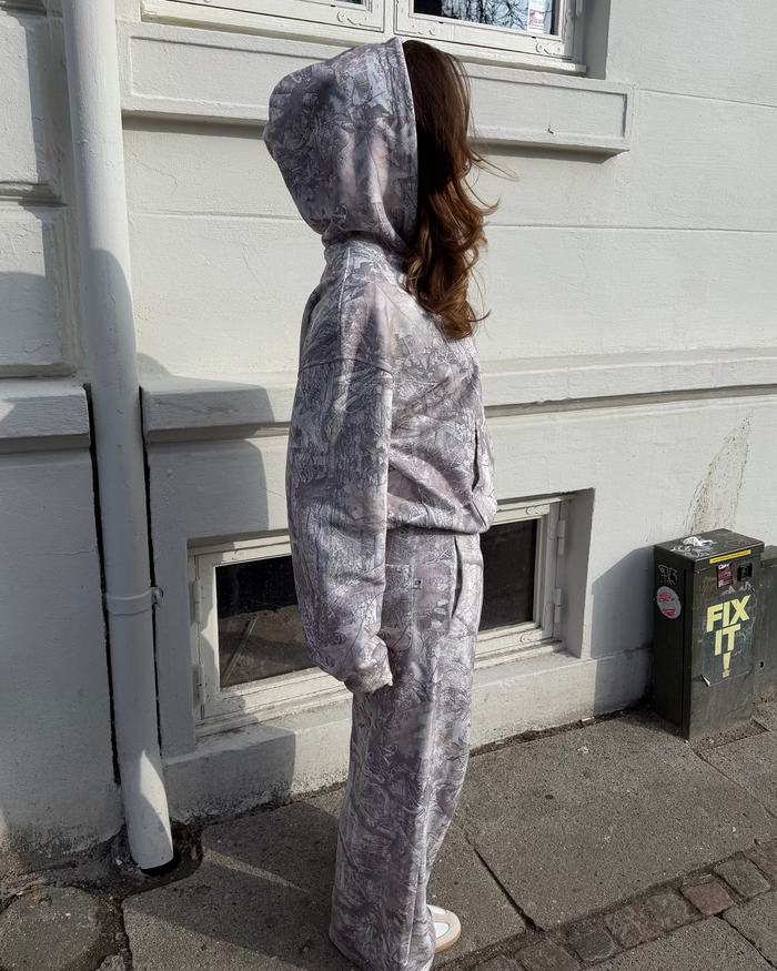OVERSIZED ZIP HOODIE - SAND FOREST