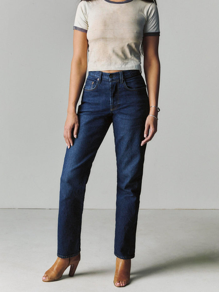 Gray ada indigo selvage rinse