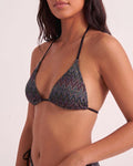 ADA KNITTED BIKINI TOP - MULTI COLOR JAQUARD PATTERN