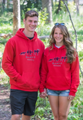 Adults Unisex Red 3 Animals with Banff Hoodie