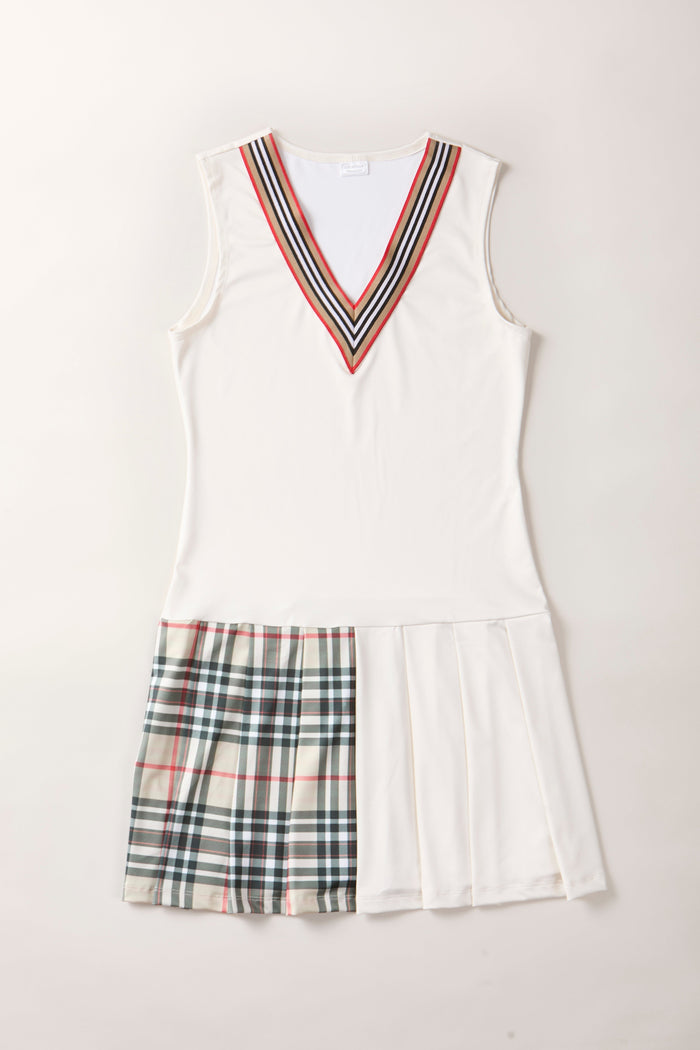 AGGIE BROWN PLAID DRESS