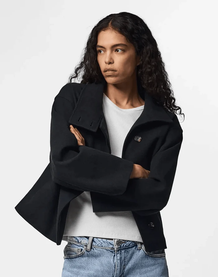 AGNES JAKKE - BLACK - Dinvintageshop