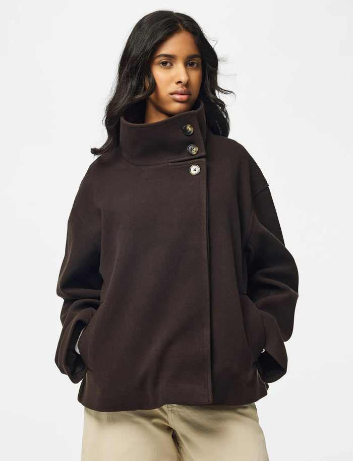 AGNES JAKKE - BROWN - Dinvintageshop