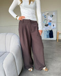 AIA BAGGY SUIT PANT - BROWN