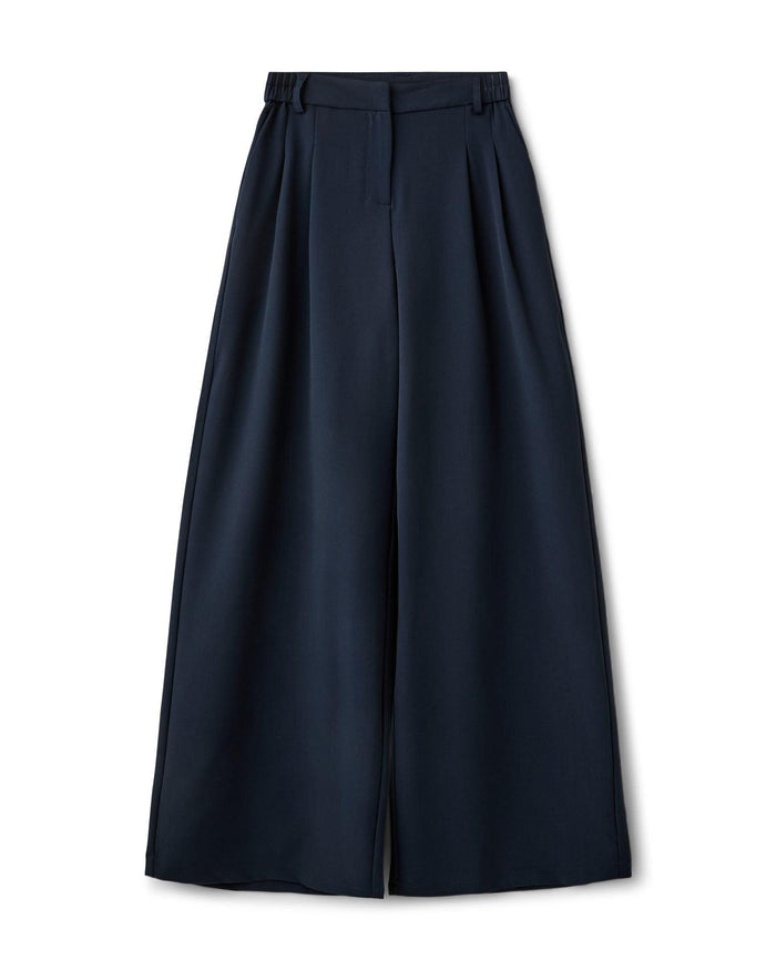 AIA BAGGY SUIT PANT - NAVY