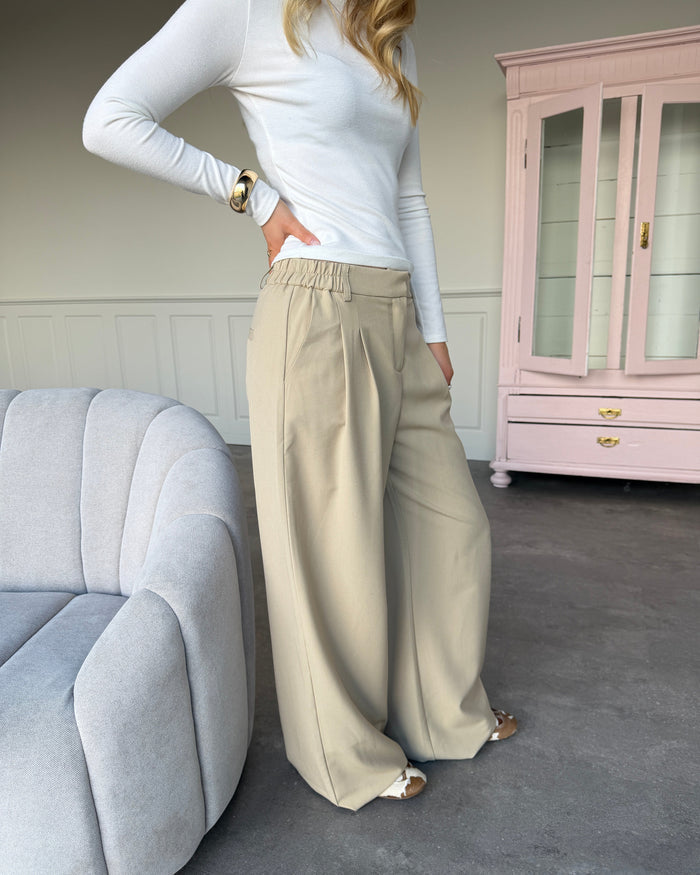 AIA BAGGY SUIT PANT - SAND