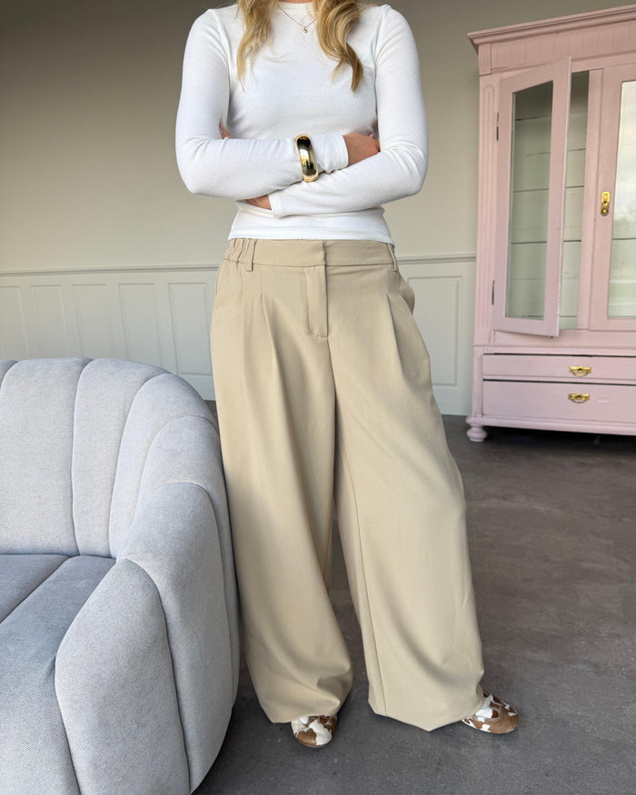 AIA BAGGY SUIT PANT - SAND
