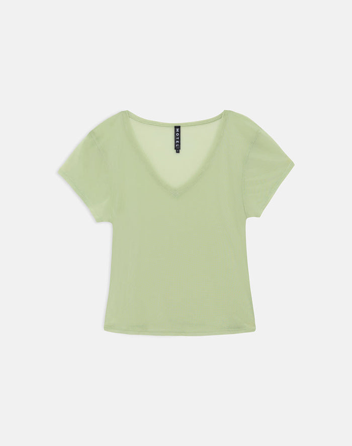 Image of Alinta Top in Mesh Pistachio