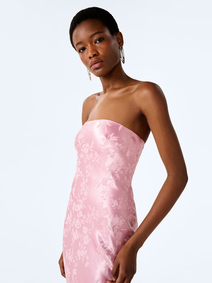 Amdra Jacquard Dress in Bleached Mauve