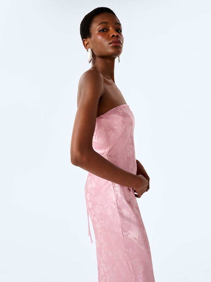 Amdra Jacquard Dress in Bleached Mauve