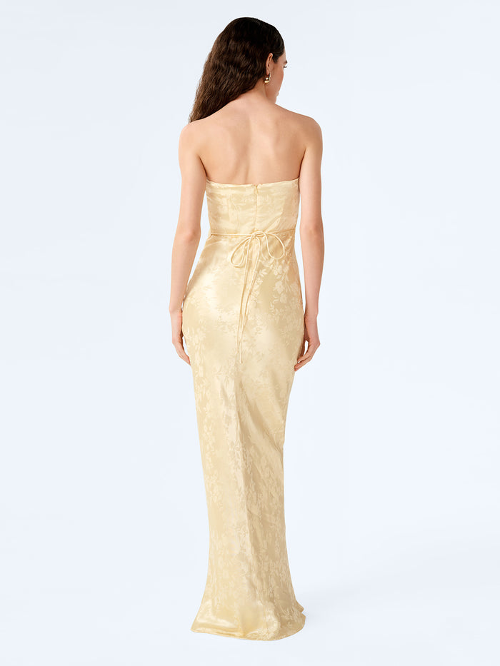 Amdra Jacquard Dress in Double Cream