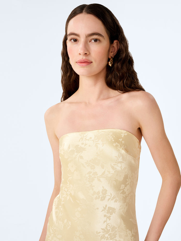 Amdra Jacquard Dress in Double Cream