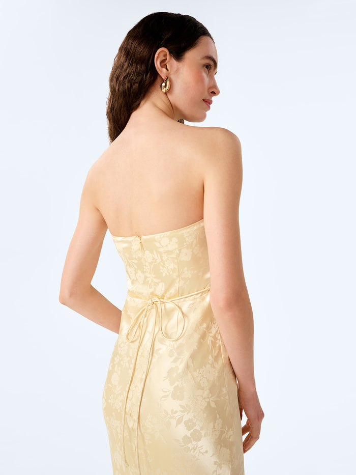 Amdra Jacquard Dress in Double Cream