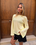 ANEMONE WIDESLEEVE TOP - BUTTER YELLOW