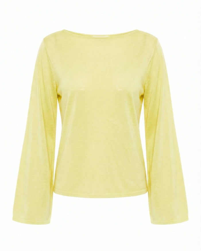 ANEMONE WIDESLEEVE TOP - BUTTER YELLOW
