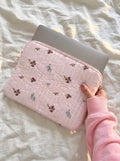 ANNA COMPUTER SLEEVE - LIGHT LIAC FLOWERS - Dinvintageshop
