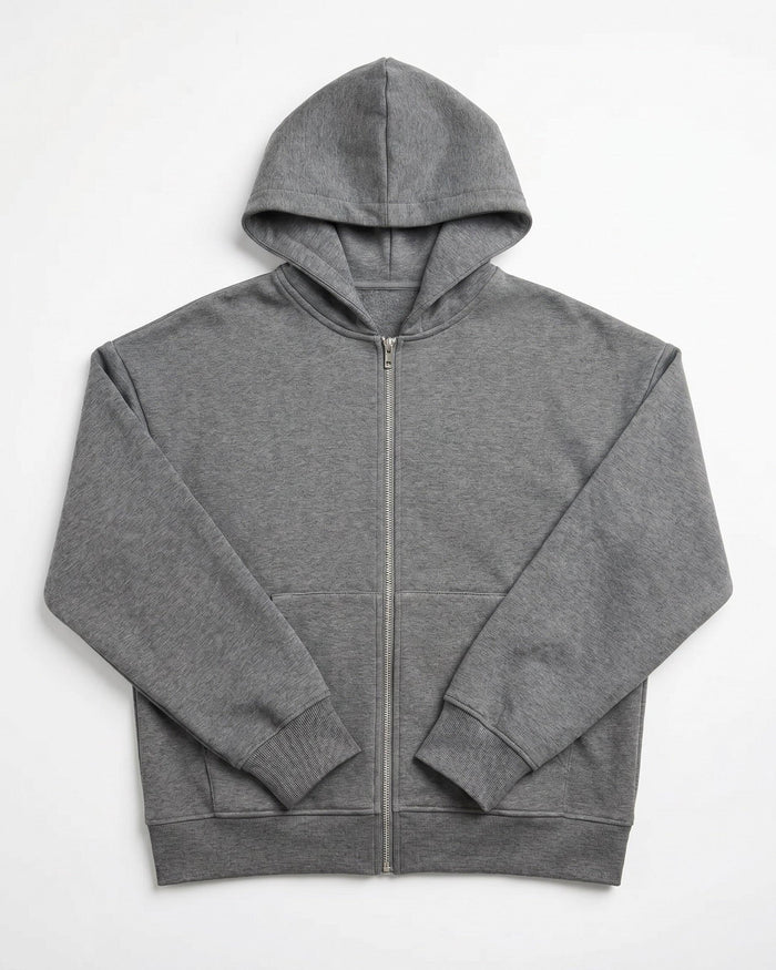 ASH SCUBA ZIP HOODIE - DARK GREY