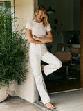 Gray augusta washed white canvas