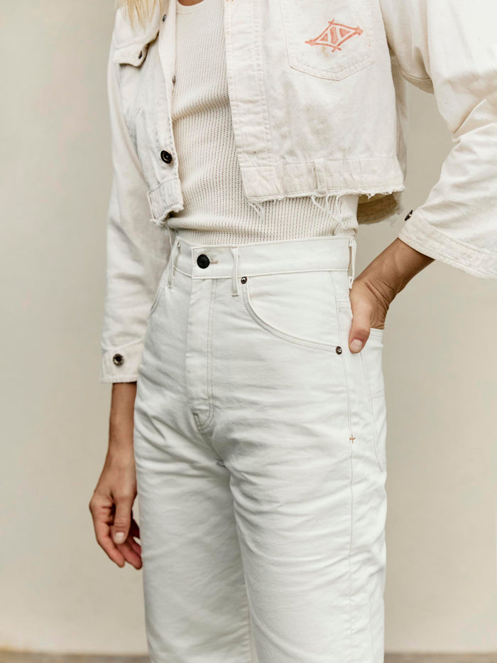 Gray augusta washed white canvas