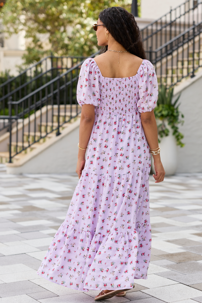 Aurora Lavender Smocked Top Maxi Dress FINAL SALE