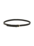 AVERY BRAIDED BELT - BLACK - Dinvintageshop